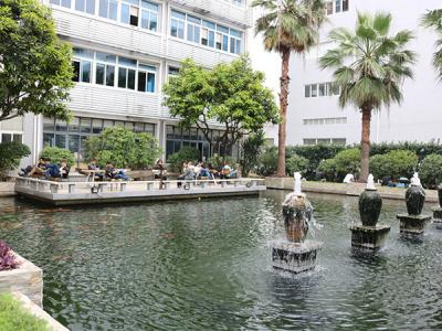 東莞潤(rùn)東方環(huán)?？照{(diào)公司銷售部戶外休息區(qū)